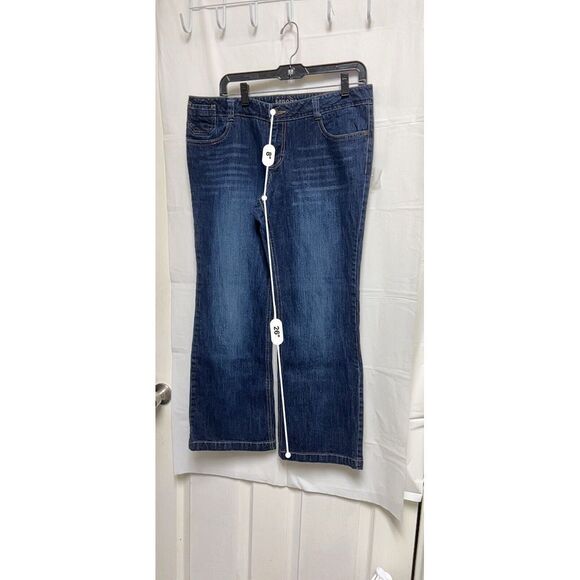 Sonoma Jeans Womens 14P Blue Straight Medium Wash 14 Petite Mid Rise 35x26 BQB-C - Picture 5 of 7
